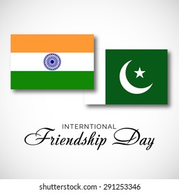 Vector illustration of a Flags for Happy Friendship Day.