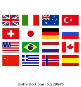 vector illustration of flags of the world