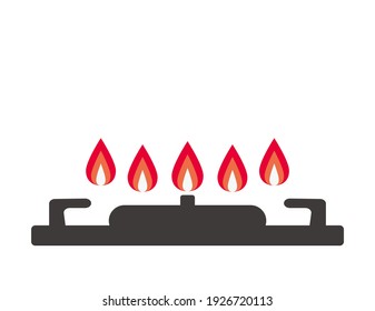 Vector illustration of flame. Gas. Fire.