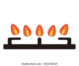 Ilustración vectorial de la llama. Gas. Fuego.