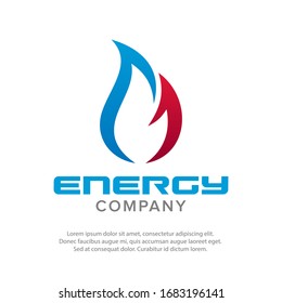 Vector illustration of a flame logo. Suitable for the logo and branding of an oil and gas company that produces energy for life. Petroleum industry logo.