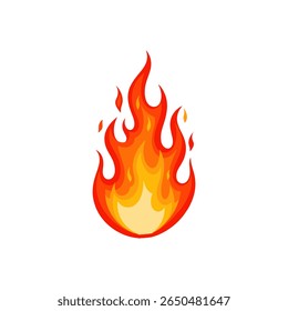 vector illustration of a flame on a white background