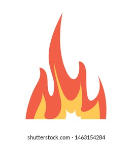 Vector illustration of flame and yellow logo. Collection of flame and temperature stock vector illustration.