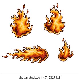 Vector illustration of flames