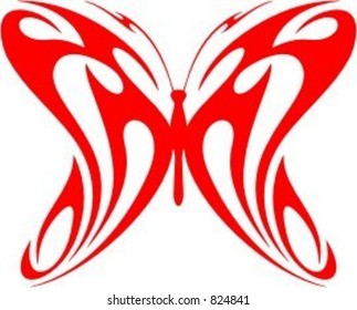 A vector illustration of a Flaming Butterfly in Tribal Style. Great for all kind of designs including vehicle grapics. The image is VERY CLEAN and ready to cut.