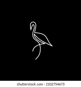 Icono vectorial de flamingo