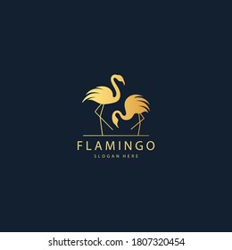 Vector illustration of Flamingo logo design