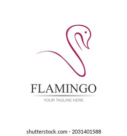 Ilustración vectorial del diseño de la ilustración del logotipo de Flamingo