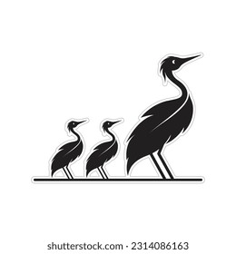 Vector illustration of a flamingo on a white background
