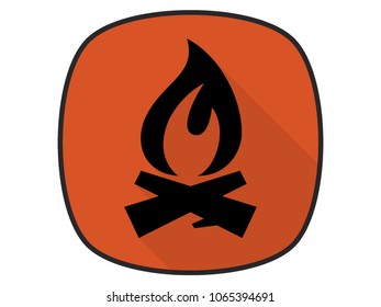 Vector illustration of Flammable Symbol