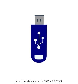 Vector illustration of a flash drive. Electronic storage media.