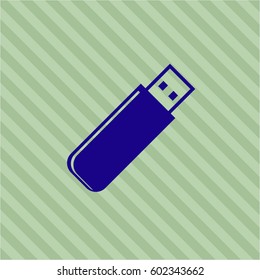 Ilustración vectorial del icono de la unidad flash símbolo vector web aplicación plana
