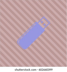 Vector illustration of Flash Drive icon or symbol in violet.
