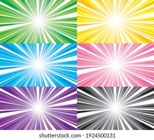 vector illustration of flash with gradation - Set of variations -