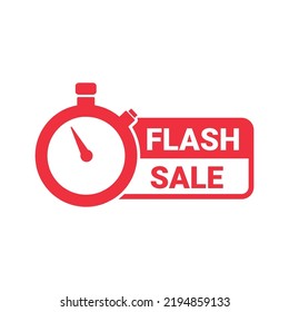 Vektorgrafik eines Flash-Sale-Etiketts auf weißem Hintergrund.