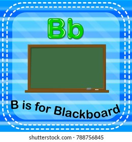 vector illustration of Flashcard letter B is for blackboard
