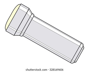 vector illustration of flashlight, light equipment