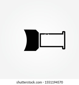 Vector Illustration of a Flashlight sign Icon