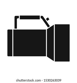 Vector illustration of flashlight and underwater logo. Graphic of flashlight and light Stock vector illustration.