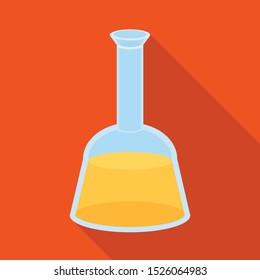 Vector illustration of flask and lab symbol. Graphic of flask and test Stock vector illustration.