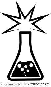 vector illustration of a flask on a transparent background