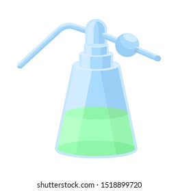Vector illustration of flask and tube sign. Web element of flask and lab Stock vector illustration.