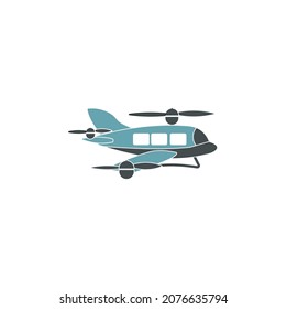 ilustración vectorial del icono de avión plano. avión privado. aviones teledirigidos.