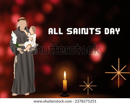 Vector illustration for Flat all souls day. Suitable for greeting card, poster and banner.