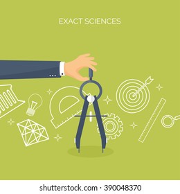 Vector illustration. Flat backgrounds set. Distance education,learning. Online courses, web school. Knowledge,information. Study process. E-learning.