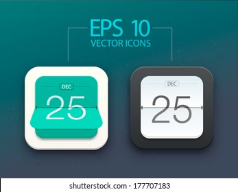 Vector illustration of flat beautiful calendar icon