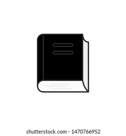 Vector illustration of a flat book icon with a white background.
book icon