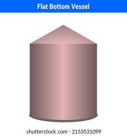 Vector Illustration for Flat Bottom Vessel EPS10