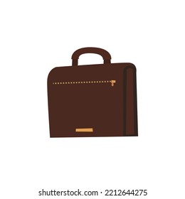vector illustration of flat briefcase and suitcase icon.