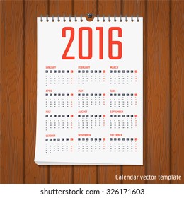 Vector Illustration of flat calendar for Design, Website, Background, Banner. Minimalism Template for your company brand Calender