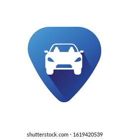 Vector illustration of a flat car icon