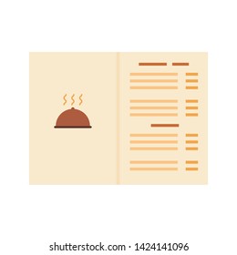 Vector illustration of flat cartoon restaurant menu.