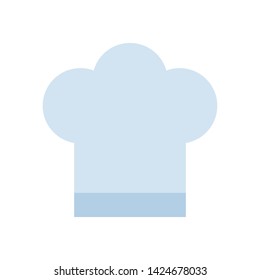 Vector illustration of flat chef hat. Flat icon.