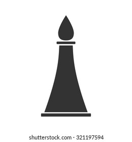 Vector illustration of flat chess elephant icon.