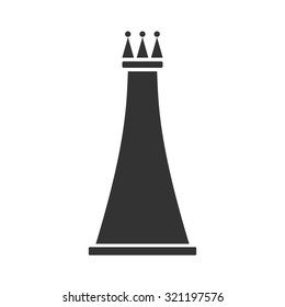 Vector illustration of flat chess king icon.