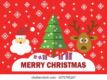 Vector illustration of a flat Christmas background vector.
