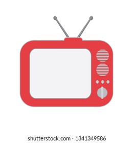 Vector illustration flat classic television, radio icon clip art