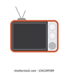 Vector illustration flat classic television, radio icon clip art