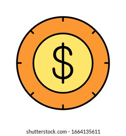 vector illustration flat coins design