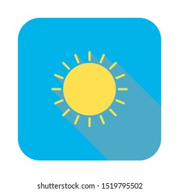 Vector illustration of flat color weather icons with long shadow Eps10.