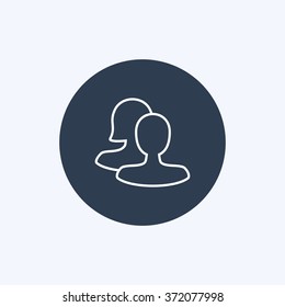 Vector illustration of flat community icon . Can be used as company logo, badge, web interface and mobile application button, pictogram