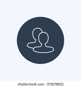 Vector illustration of flat community icon . Can be used as company logo, badge, web interface and mobile application button, pictogram