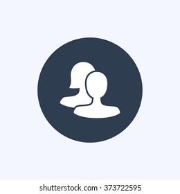 Vector illustration of flat community icon. Can be used as company logo, badge, web interface and mobile application button, pictogram
