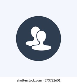 Vector illustration of flat community icon. Can be used as company logo, badge, web interface and mobile application button, pictogram