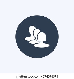 Vector illustration of flat community icon in two colors. Can be used as company logo, badge, web interface and mobile application button, pictogram