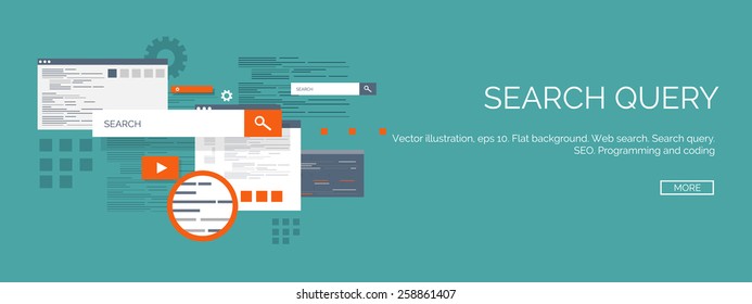 Vector illustration. Flat computing backgrounds set with icons and lines. Programming and coding. Web development and search. Search engine optimization. Innovation and technologies. Mobile app.